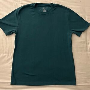 Open Edit Men’s Teal Ribbed Crew Neck T-shirt Size XL